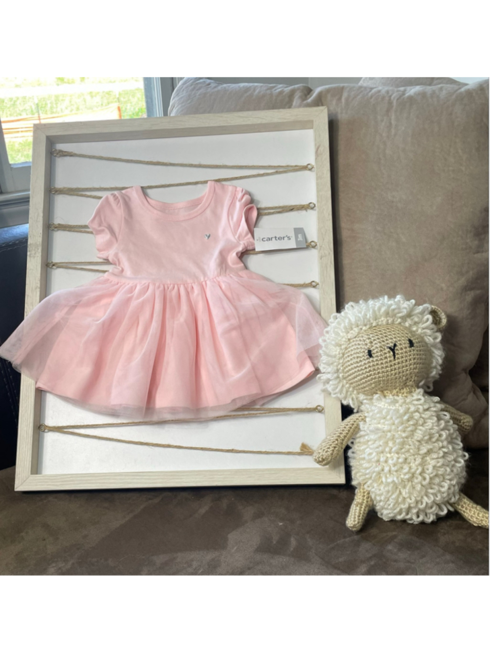 NWT Carter's Girls Short Sleeve Pink Tulle Dress 3 Month Tiered Skirt One Piece